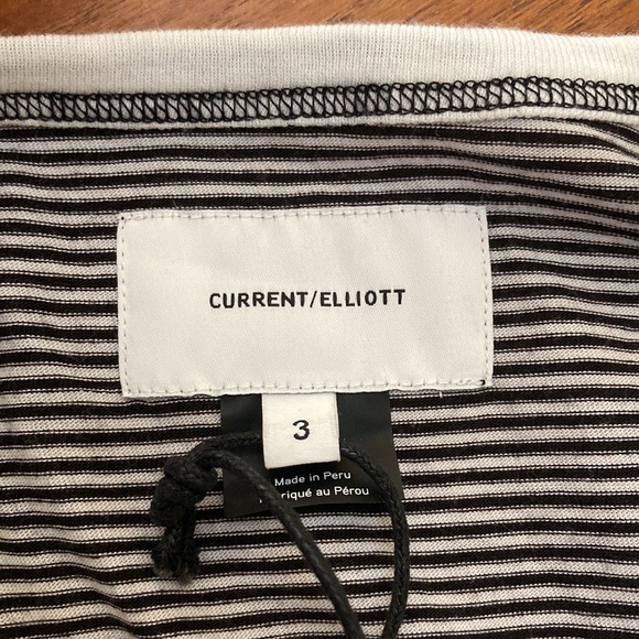 NWT CURRENT/ELLIOTT striped heart cutout tee szL - Picture 4 of 12